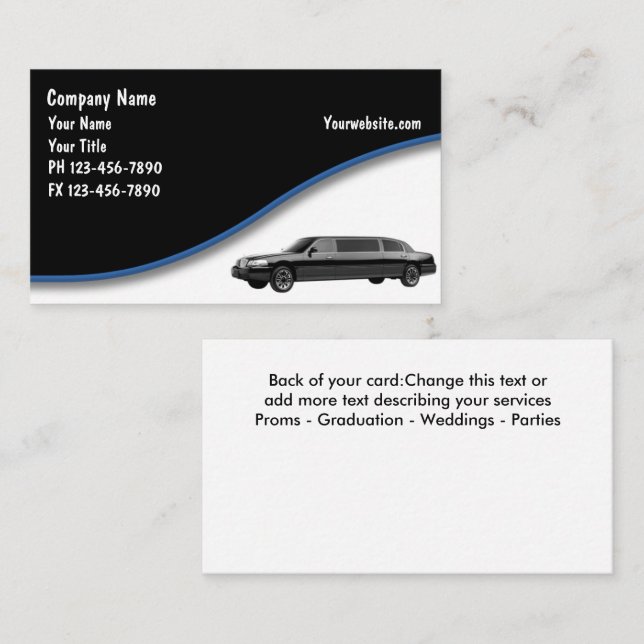 Tarjetas de visita Taxi Cab (Anverso / Reverso)