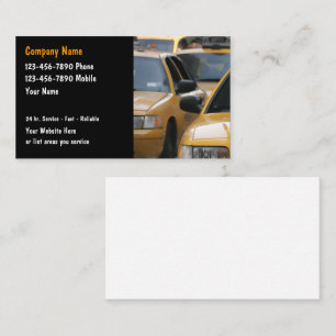 Tarjetas de visita Taxi Cab