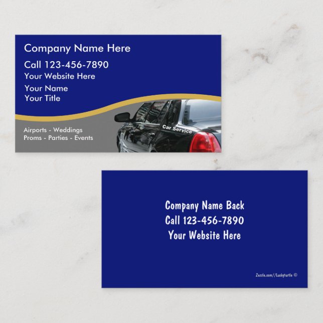 Tarjetas de visita Taxi Cab (Anverso / Reverso)