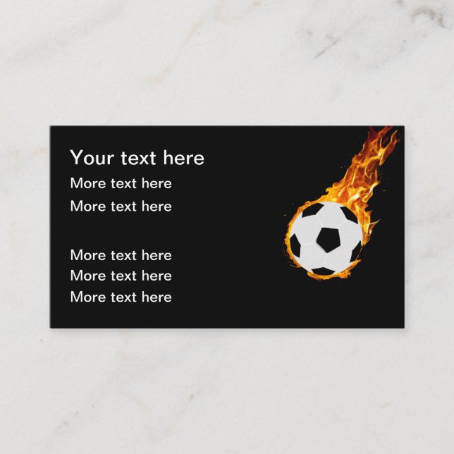 Tarjetas de visita temática de la bola de fútbol G (Anverso)