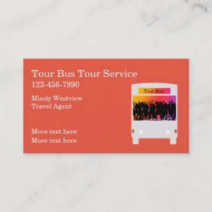 Tarjetas de visita temática del Autobús de viajes