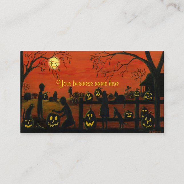 Tarjetas de visita temáticas de Halloween (Anverso)