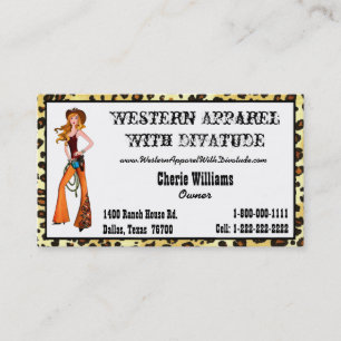 Tarjetas de visita temáticas de la diva de la