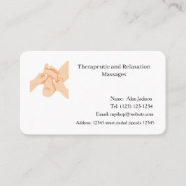 Tarjetas de visita Terapéuticas y Relajantes Masaj
