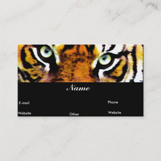 Tarjetas de visita Tigers Eyes_ Business (Anverso)