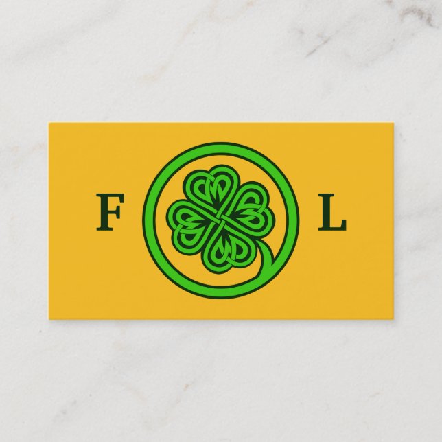 Tarjetas de visita Tribal Shamrock personalizado (Anverso)