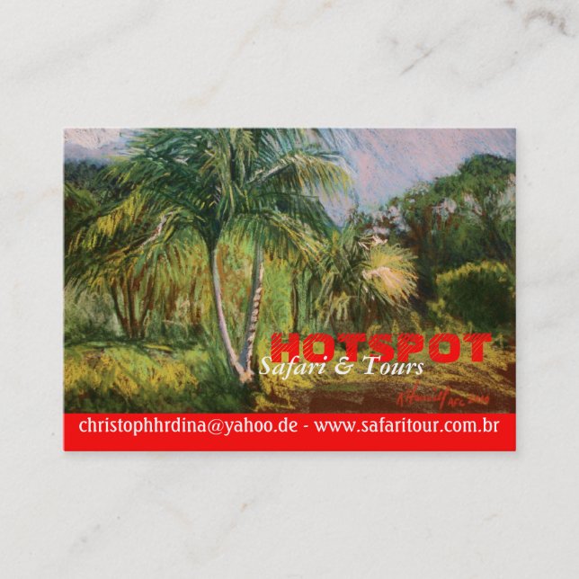 Tarjetas de visita tropicales (Anverso)