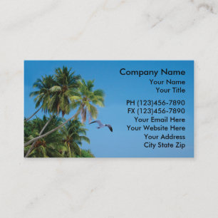 Tarjetas de visita tropicales