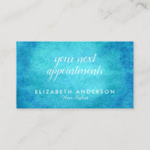 Tarjetas de visita turquesa de color agua