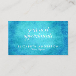 Tarjetas de visita turquesa de color agua