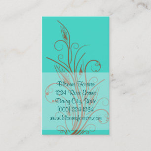 Tarjetas de visita Turquoise Swirls