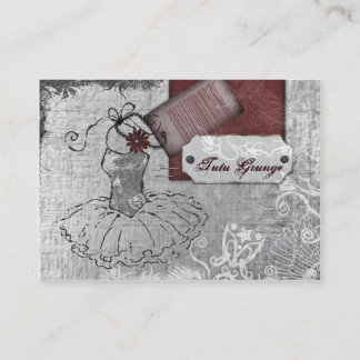 Tarjetas de visita Tutu Grunge Chubby