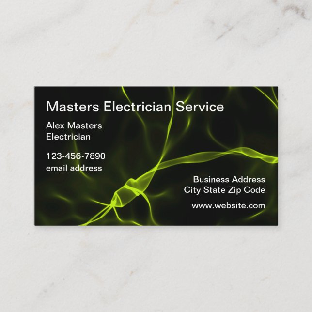 Tarjetas de visita únicas de Guay Electrician (Anverso)