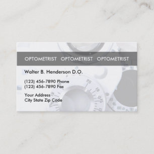 Tarjetas de visita únicas del optometrista