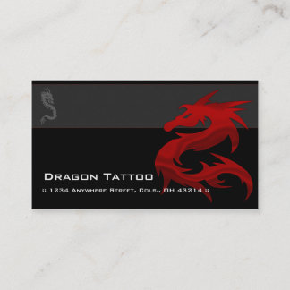 Tarjetas de visita únicas del tatuaje asiático