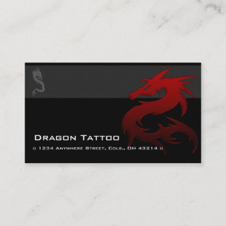 Tarjetas de visita únicas del tatuaje asiático