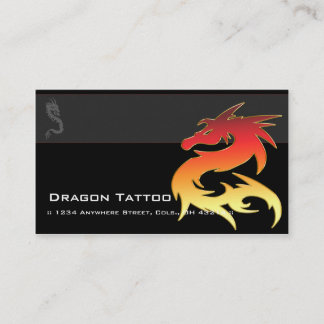 Tarjetas de visita únicas del tatuaje asiático