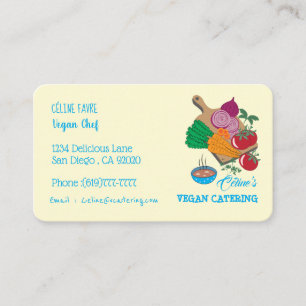 Tarjetas de visita Vegan Catering