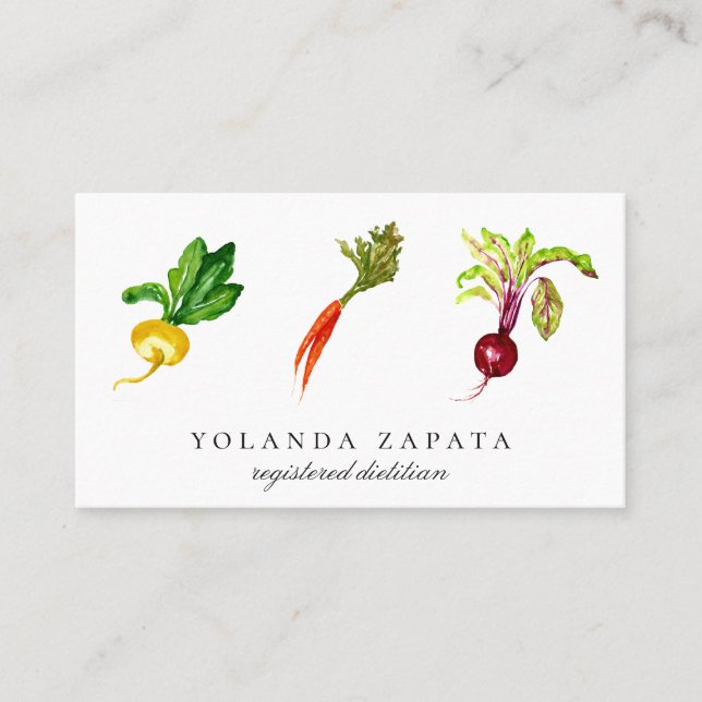 Tarjetas de visita vegetales del trío (Anverso)