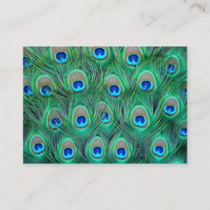 Tarjetas de visita verde azuladas Blue Peacock