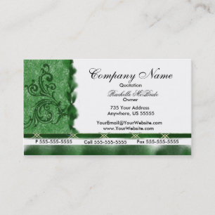 Tarjetas de visita verde oscuro elegantes del