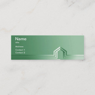 Tarjetas de visita verdes de construcción
