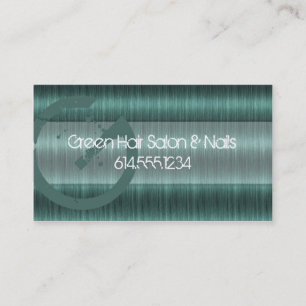 Tarjetas de visita verdes del Beautician del