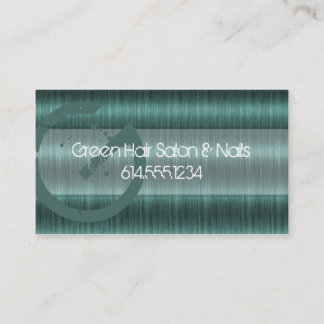Tarjetas de visita verdes del Beautician del