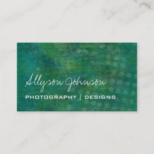 Tarjetas de visita verdes del vintage