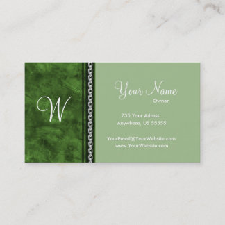 Tarjetas de visita verdes elegantes del Grunge
