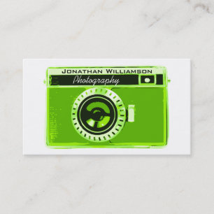 Tarjetas de visita verdes retras de la fotografía