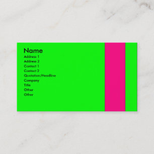 Tarjetas de visita verdes y rosadas - modificadas