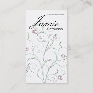 Tarjetas de visita vertical Pastel Vine/Floral