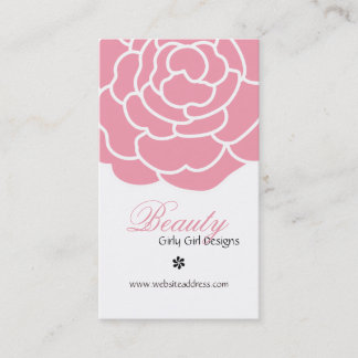 Tarjetas de visita verticales color de rosa
