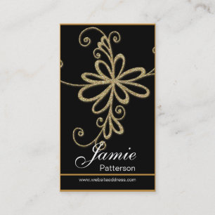 Tarjetas de visita verticales de la flor de oro