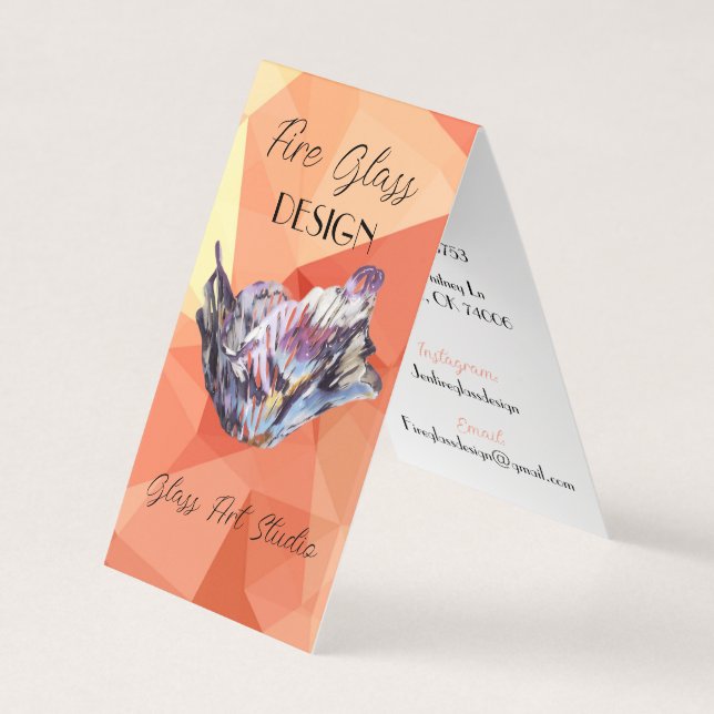 Tarjetas de visita verticales geométricas profesio (Anverso)