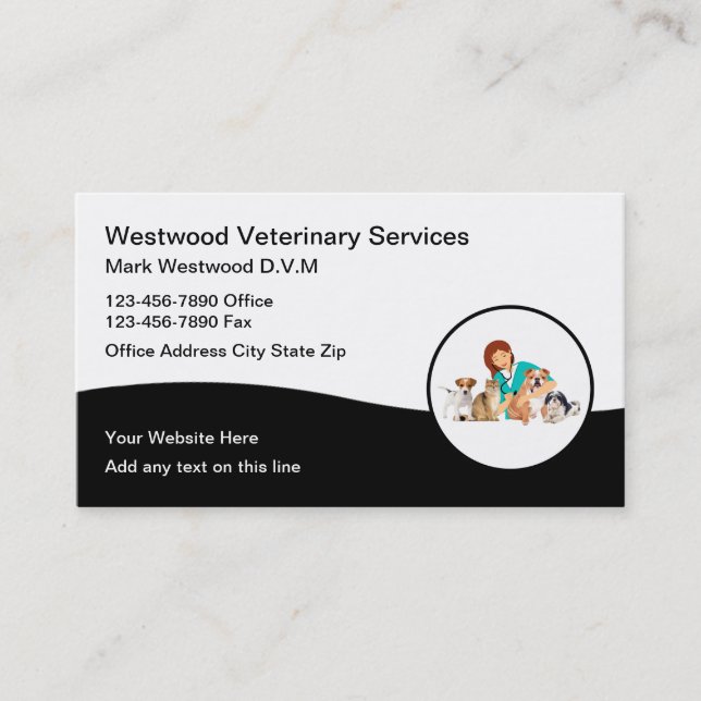 Tarjetas de visita veterinaria (Anverso)