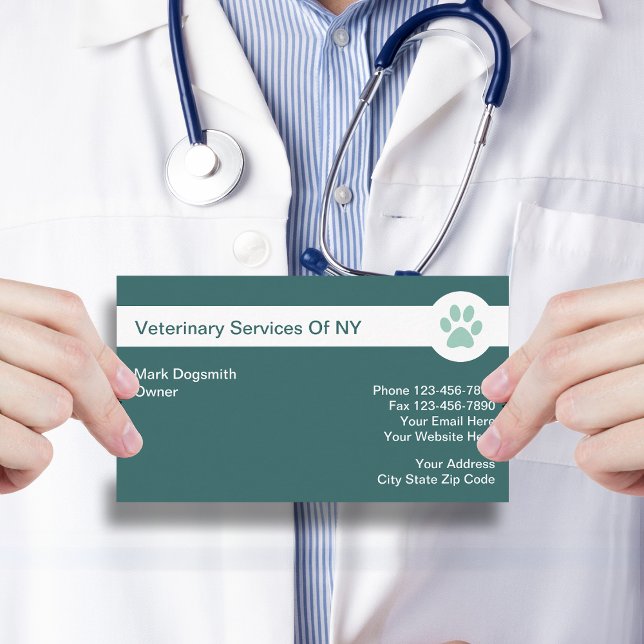 Tarjetas de visita veterinaria (Subido por el creador)