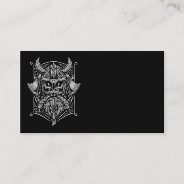 Tarjetas de visita Viking Skull (Anverso)