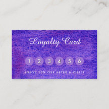 Tarjetas de visita violeta color agua