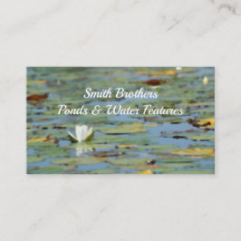 Tarjetas de visita Waterlily Lake Flower Watercolo