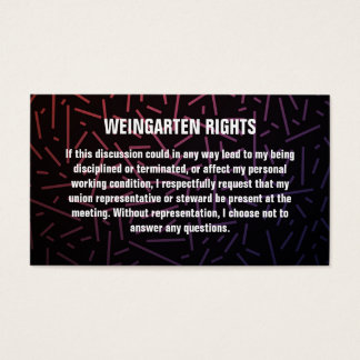 Tarjetas de visita Weingarten Rights
