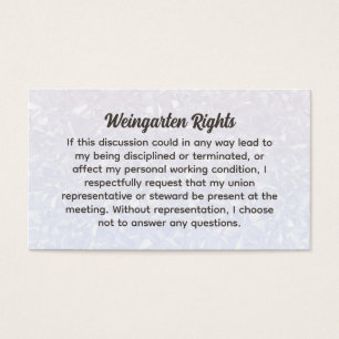 Tarjetas de visita Weingarten Rights