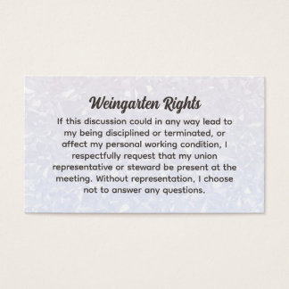 Tarjetas de visita Weingarten Rights
