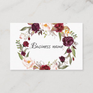 Tarjetas de visita - Wreath floral personalizada