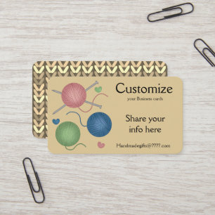 Tarjetas de visita Yarn/Crochet/Knitus