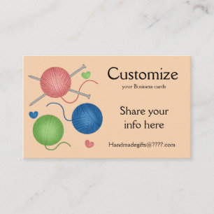 Tarjetas de visita Yarn/Crochet/Knitus