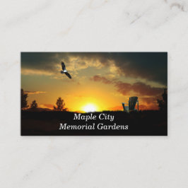 Tarjetas de visita Yellow Sunset Grassy Meadow