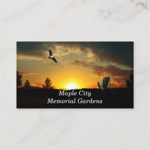 Tarjetas de visita Yellow Sunset Grassy Meadow