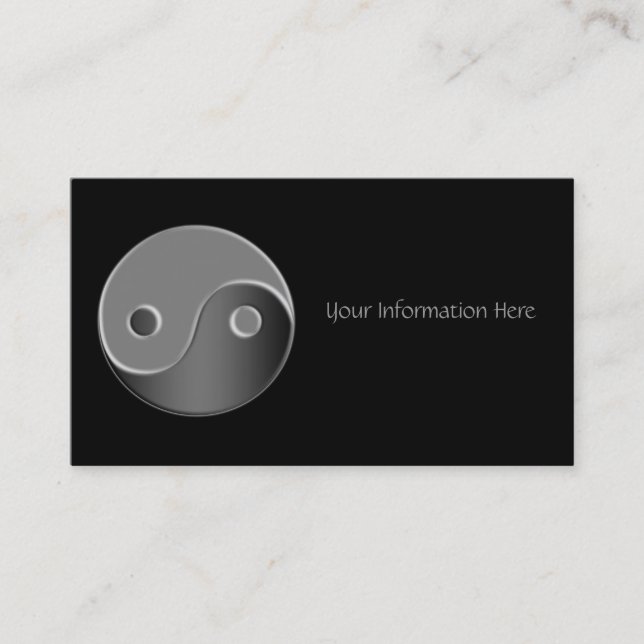 Tarjetas de visita Yin Yang (Anverso)